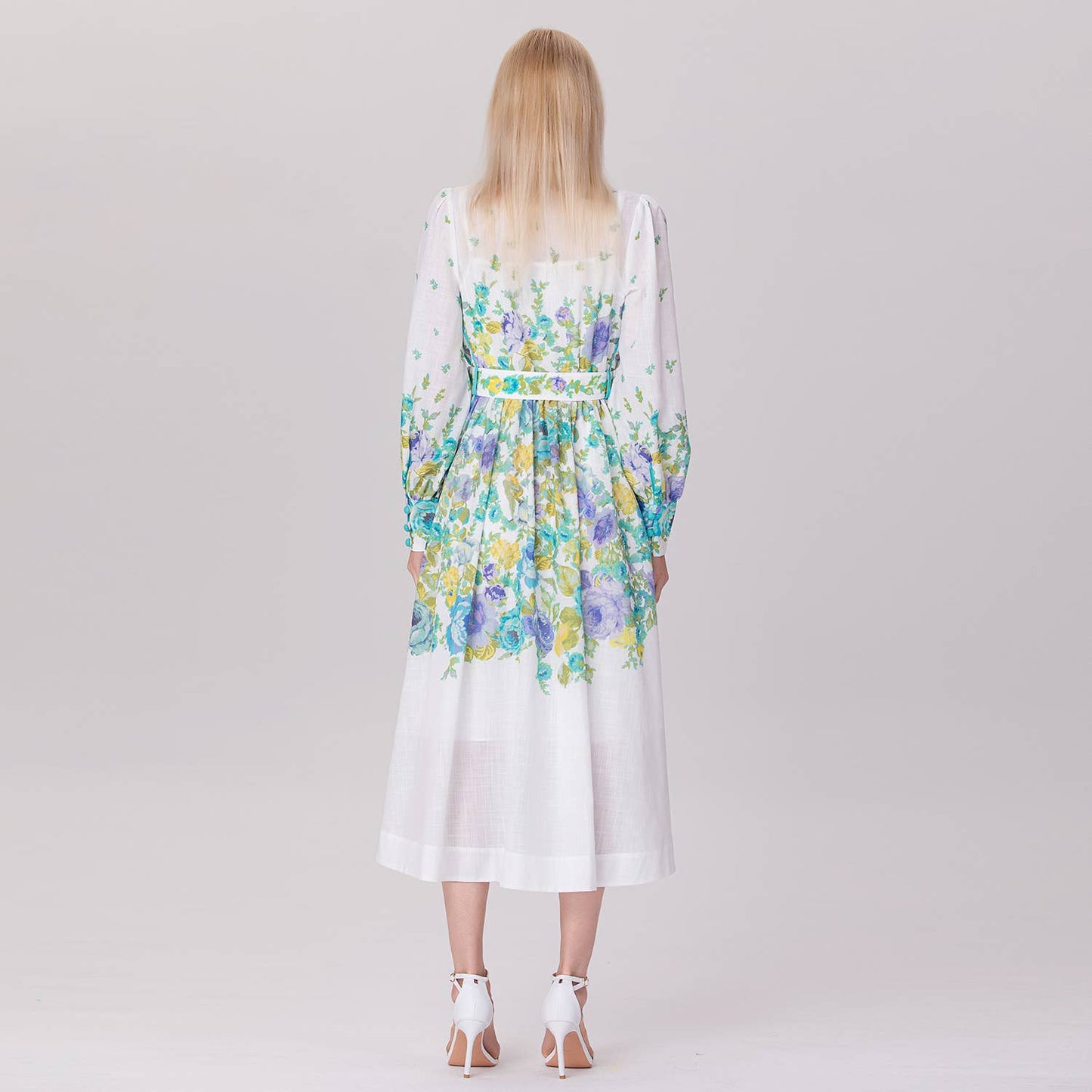 ABITO MIDI CON STAMPA FLOREALE