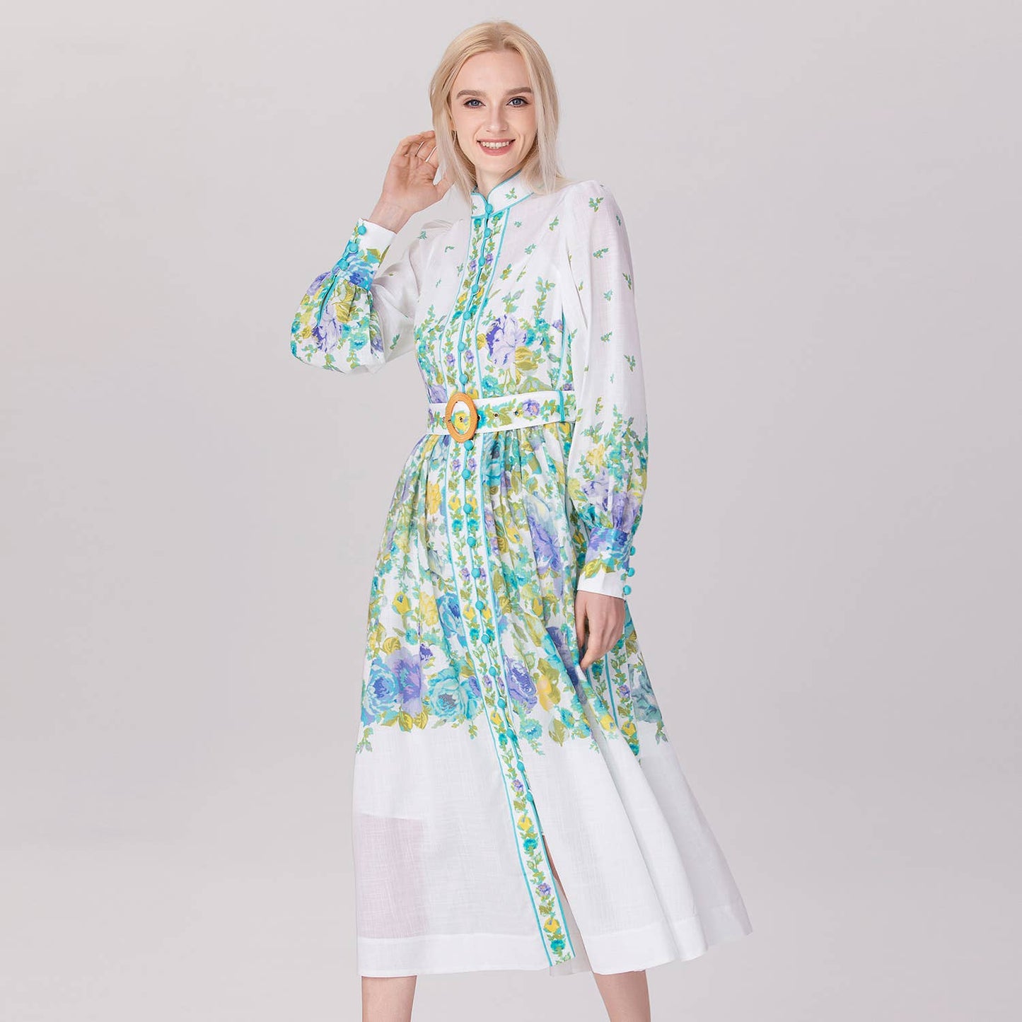 ABITO MIDI CON STAMPA FLOREALE