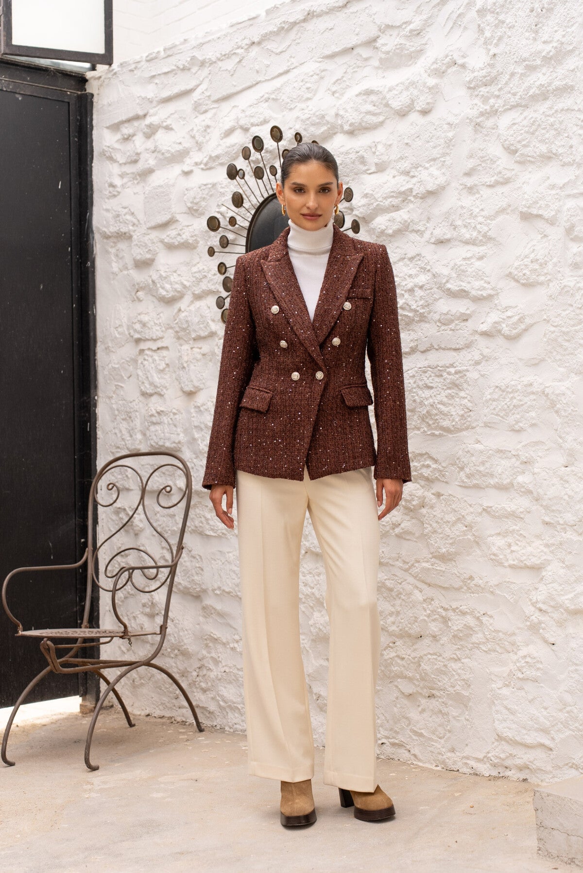 BLAZER SARTORIALE IN TWEED SCINTILLANTE