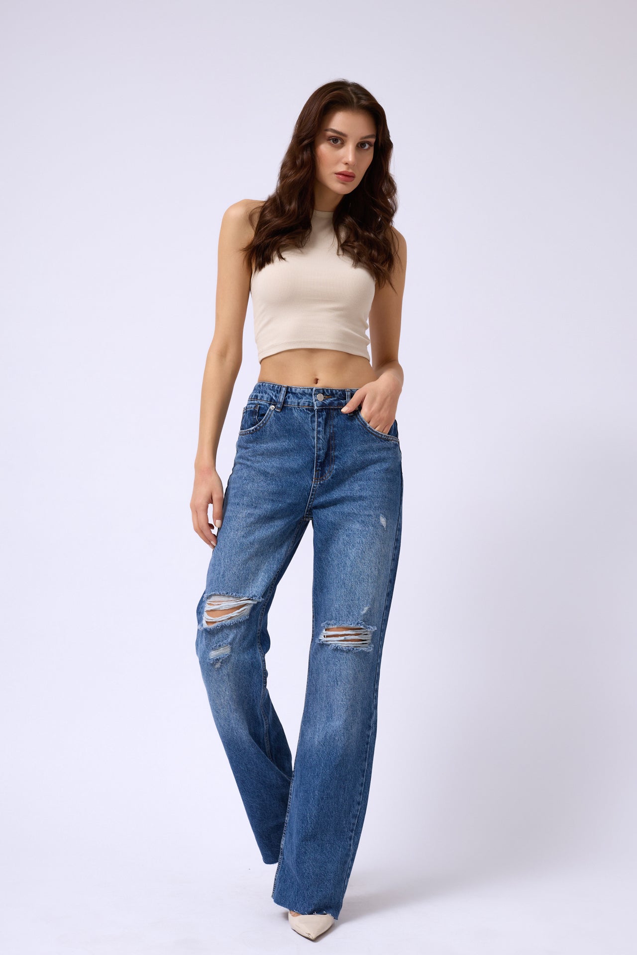 JEANS A GAMBA LARGA