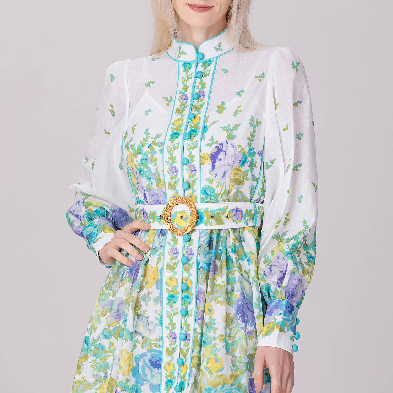 ABITO MIDI CON STAMPA FLOREALE