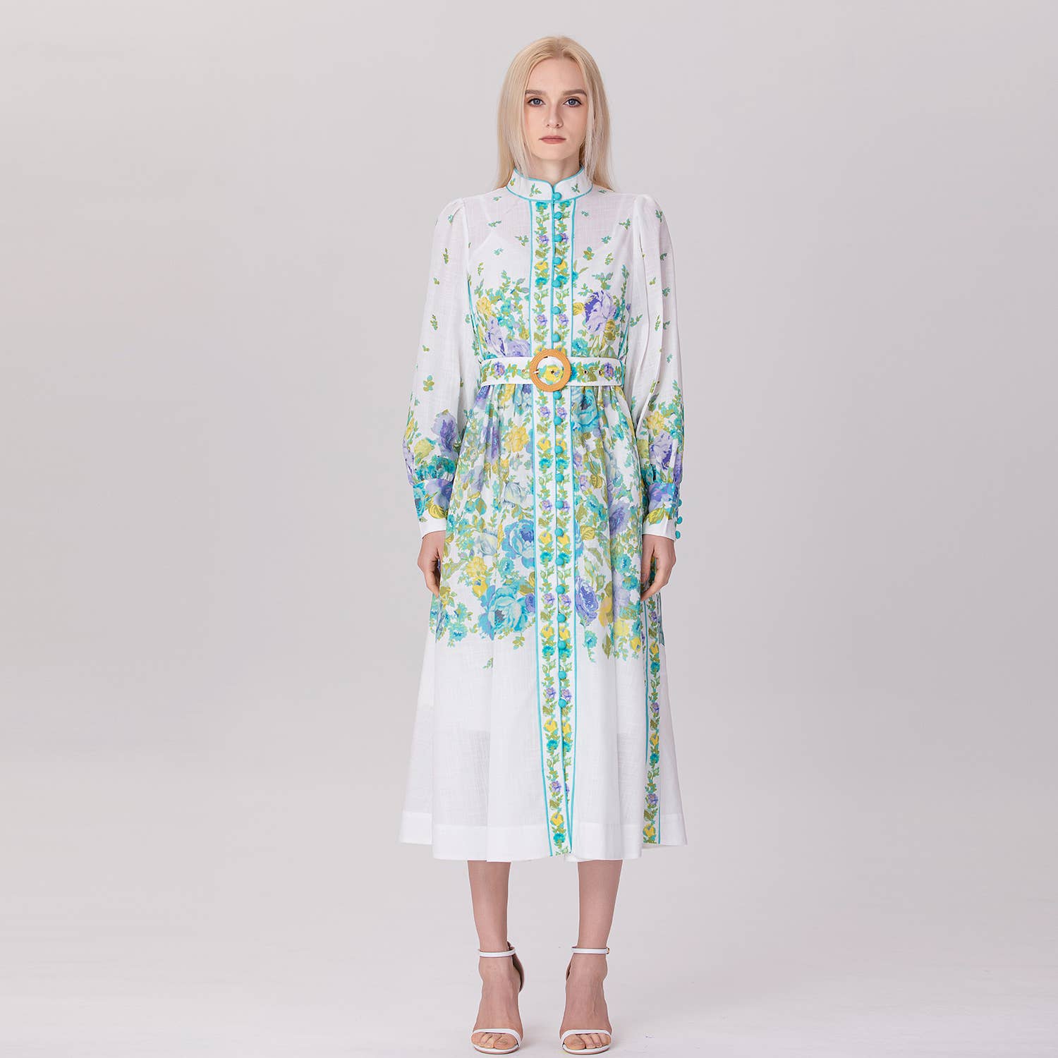 ABITO MIDI CON STAMPA FLOREALE