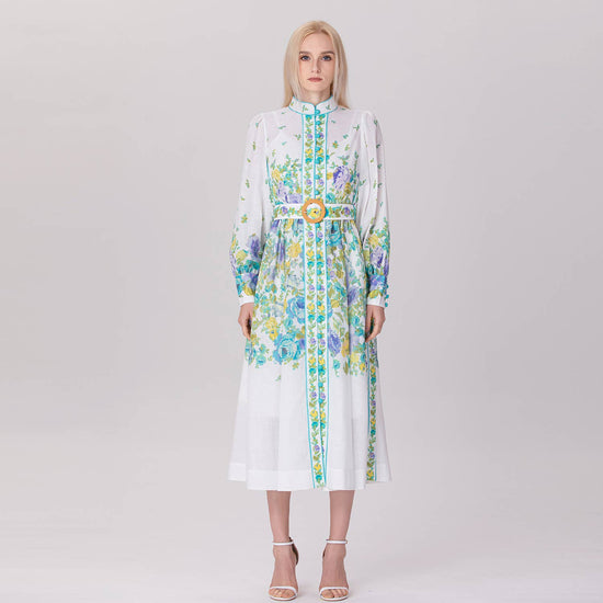 ABITO MIDI CON STAMPA FLOREALE