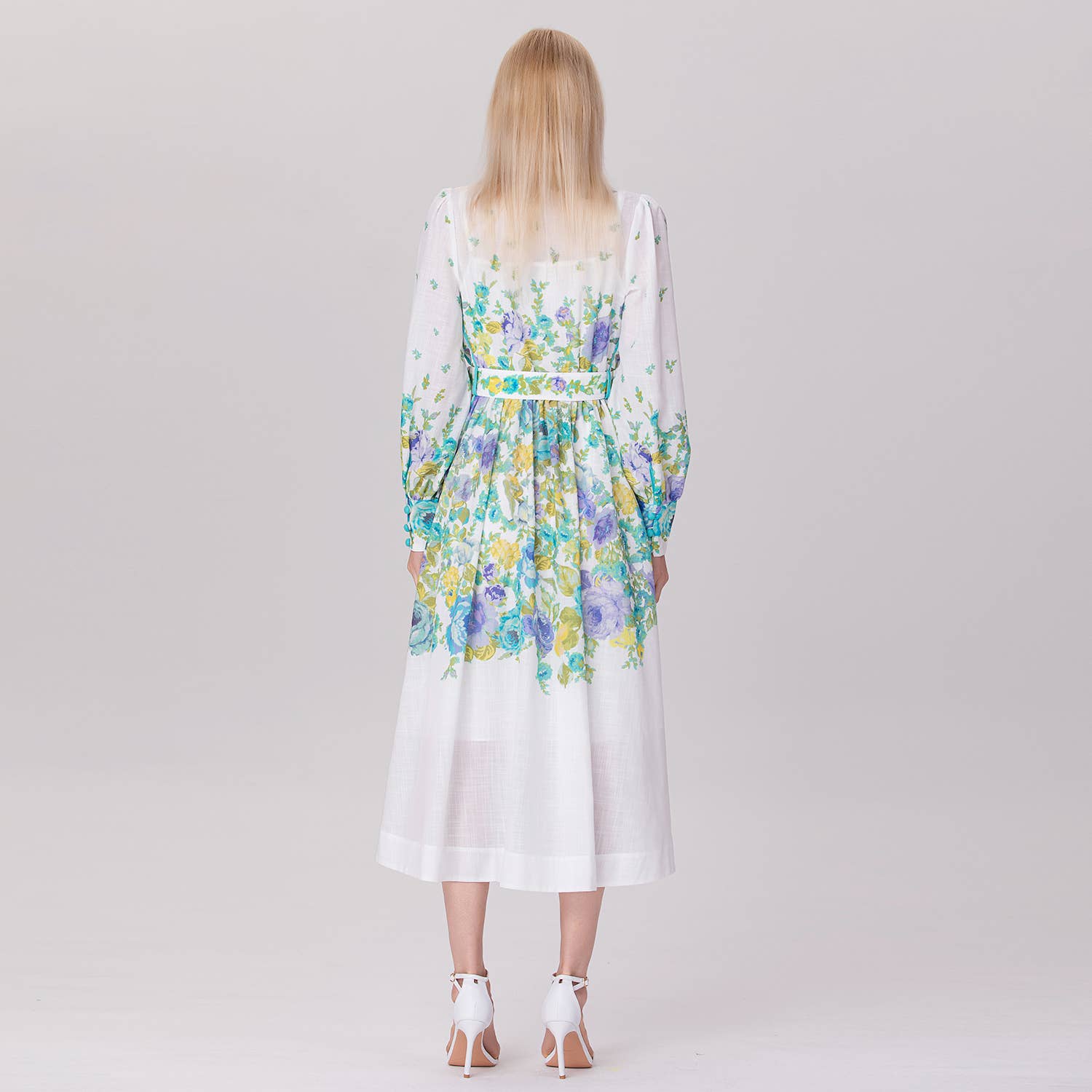 ABITO MIDI CON STAMPA FLOREALE