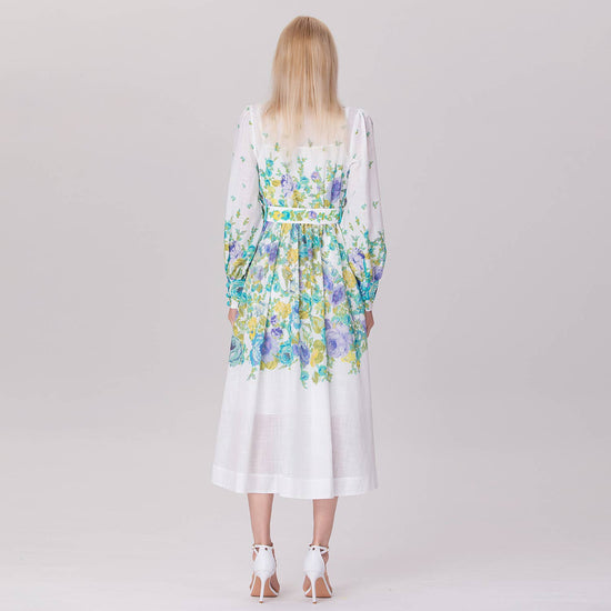 ABITO MIDI CON STAMPA FLOREALE