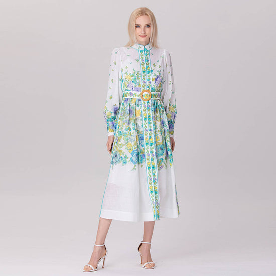 ABITO MIDI CON STAMPA FLOREALE