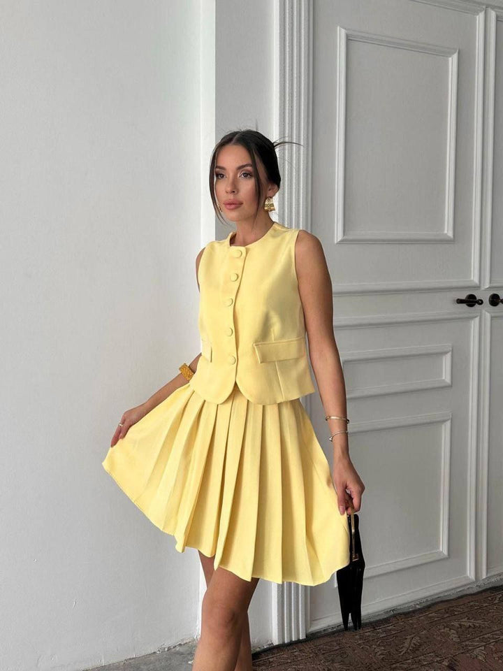 COMPLETO GILET E GONNA