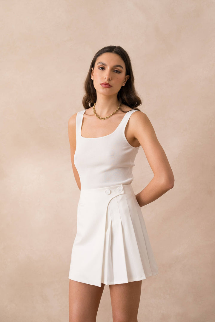 GONNA A VITA ALTA CON PIEGHE