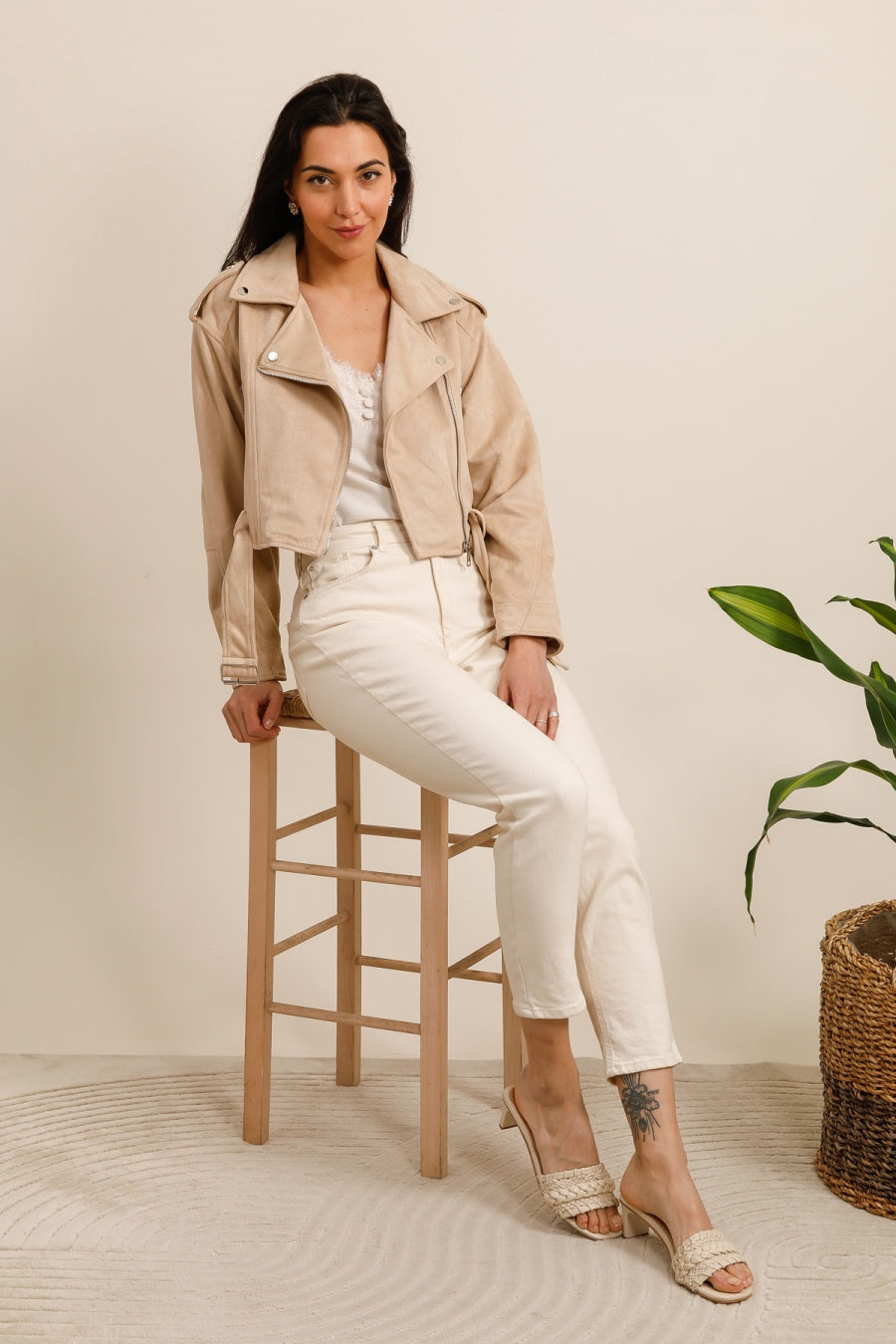 GIACCA CORTA BEIGE