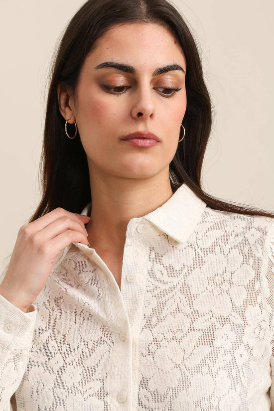 CAMICIA IN PIZZO BIANCA