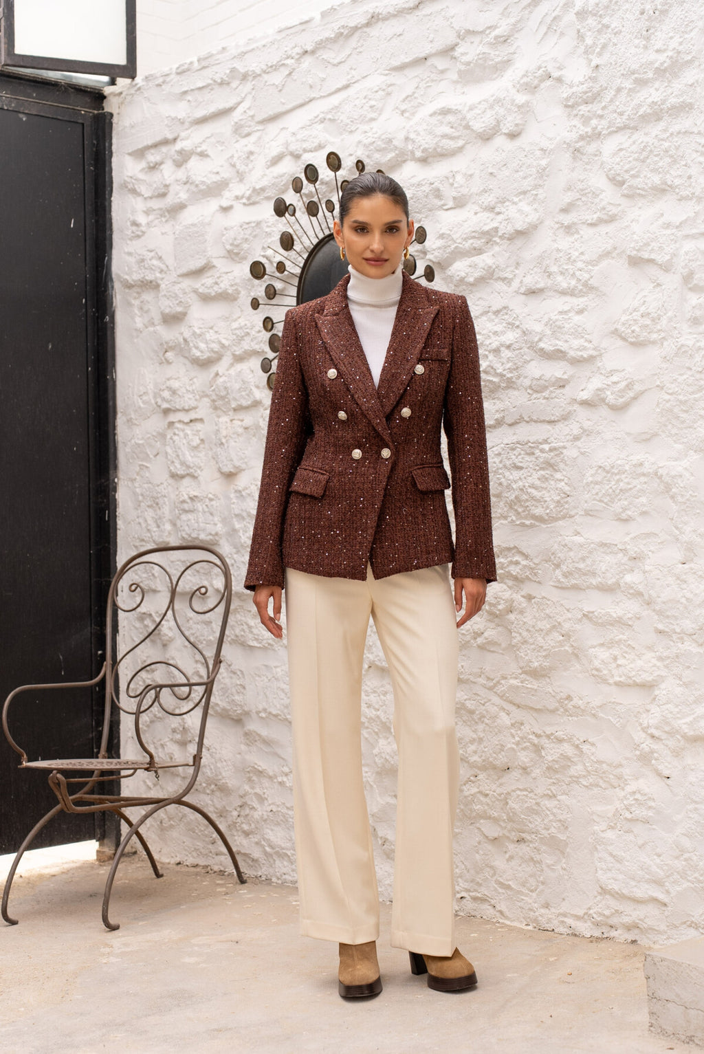 BLAZER SARTORIALE IN TWEED SCINTILLANTE