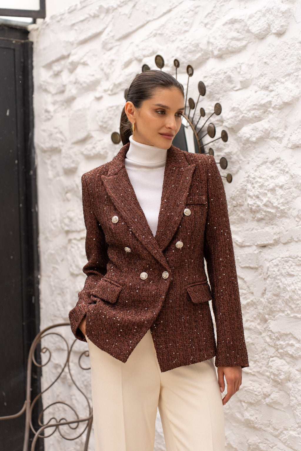 BLAZER SARTORIALE IN TWEED SCINTILLANTE