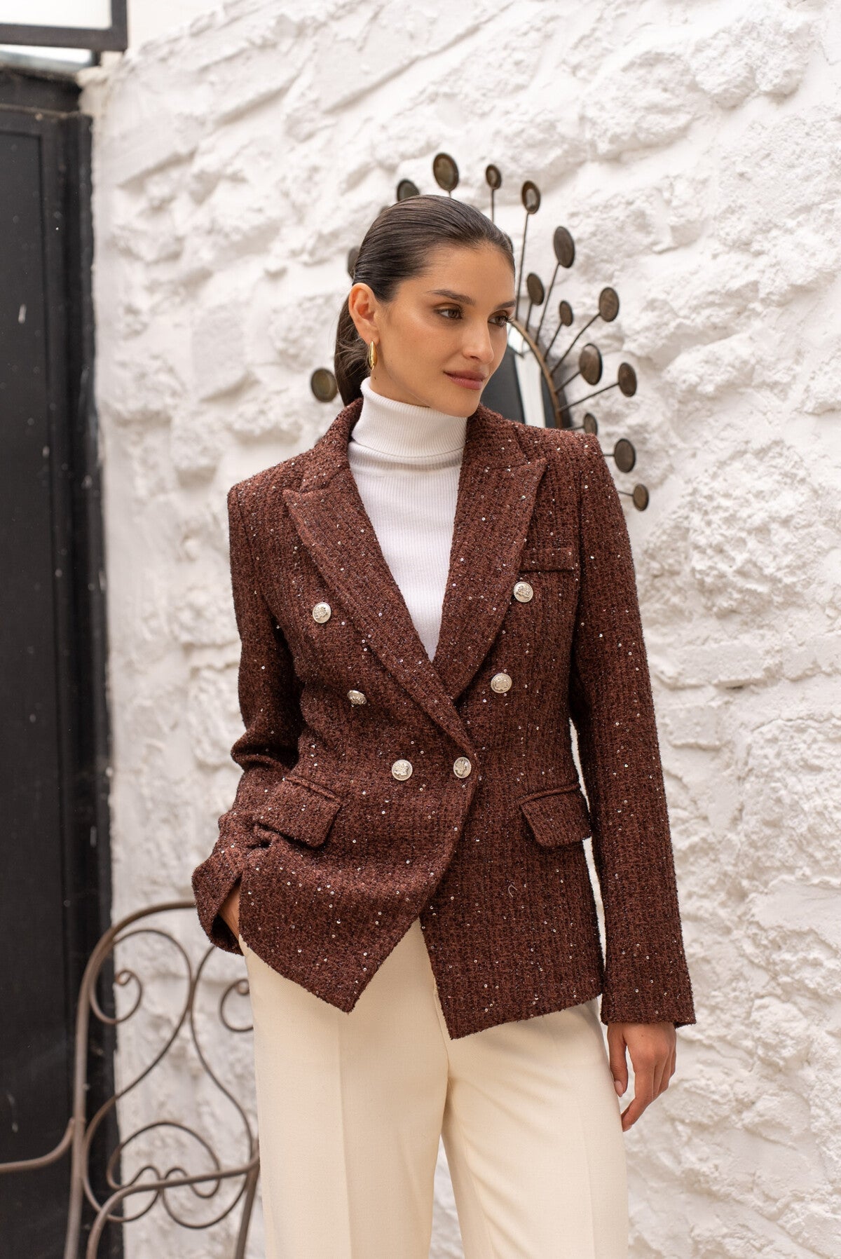 BLAZER SARTORIALE IN TWEED SCINTILLANTE