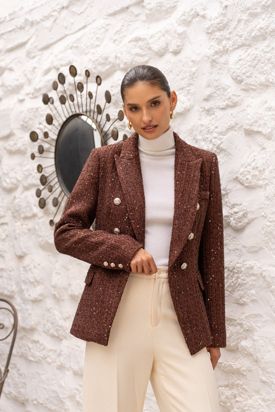 BLAZER SARTORIALE IN TWEED SCINTILLANTE