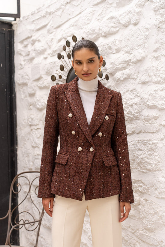 BLAZER SARTORIALE IN TWEED SCINTILLANTE