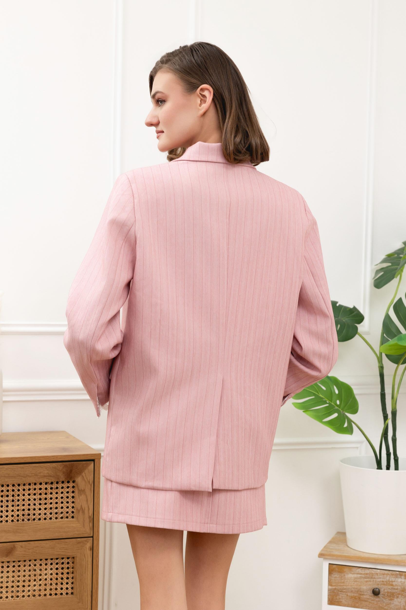 BLAZER SARTORIALE OVERSIZE CON DETTAGLIO IN PIZZO