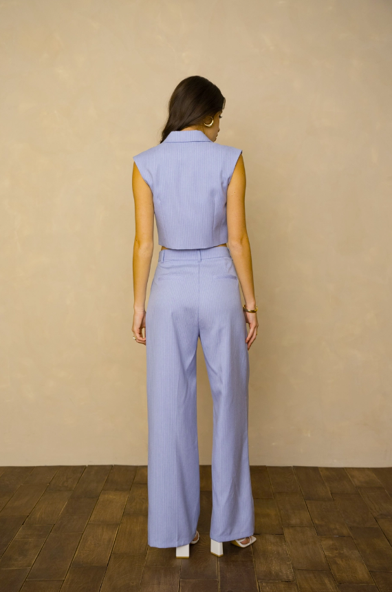 BLAZER SARTORIALE A RIGHE SENZA MANICHE