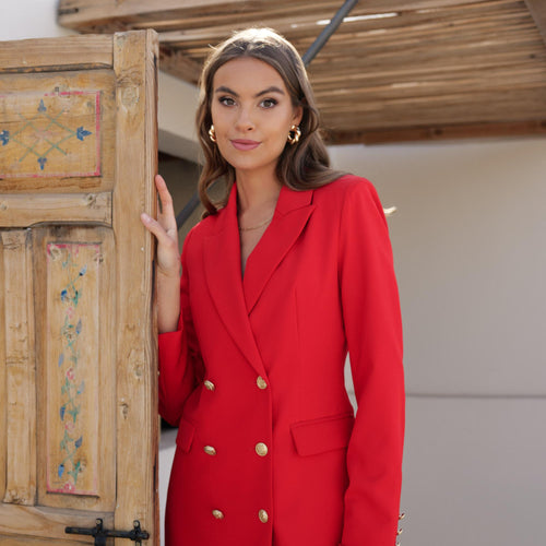 ABITO BLAZER ROSSO