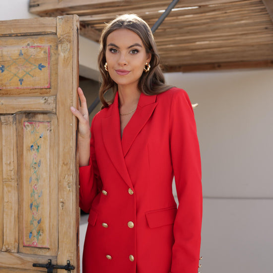 ABITO SARTORIALE BLAZER ROSSO