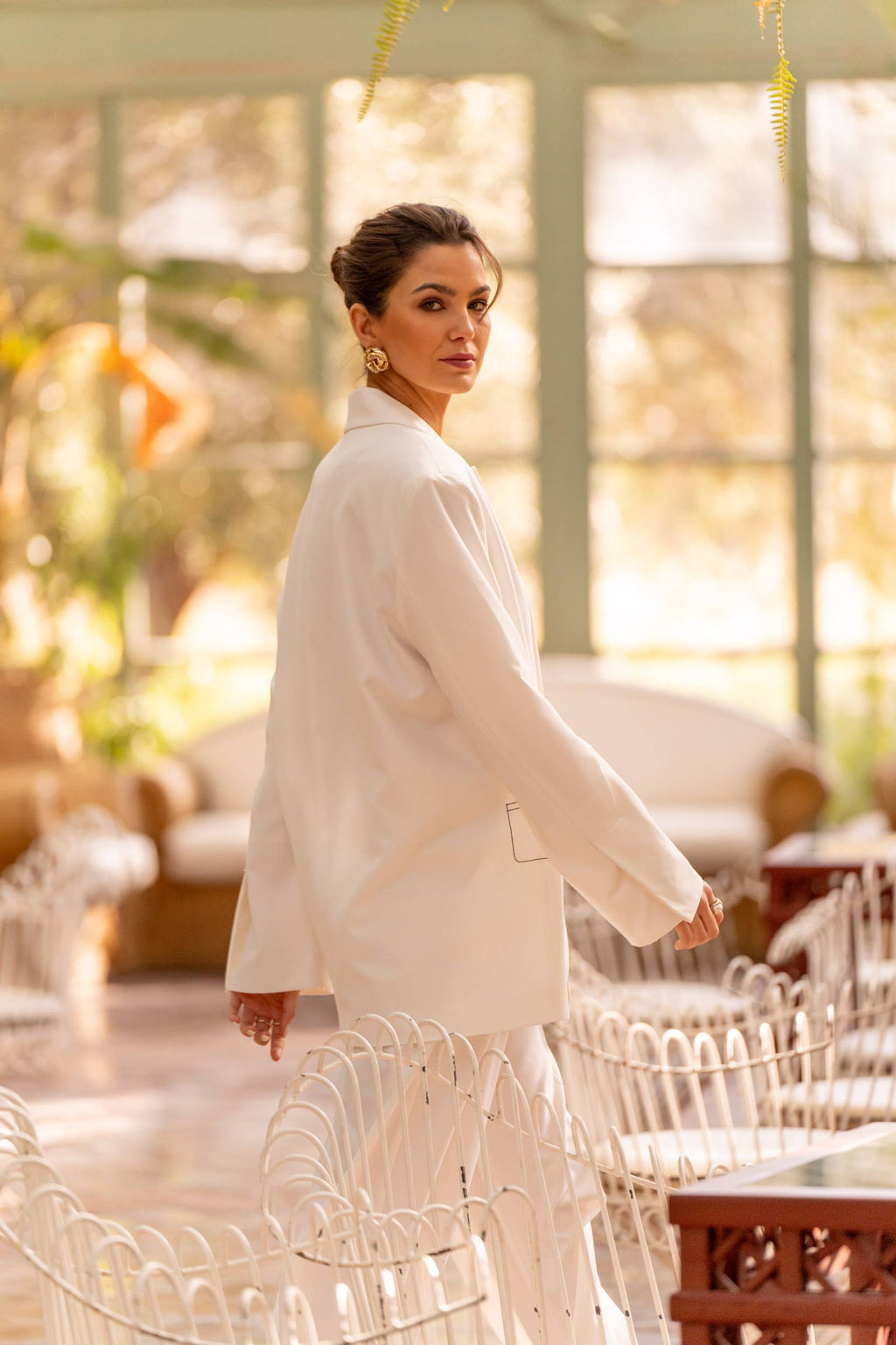BLAZER OVERSIZE CON IMPUGNATURE SU TASCHE FINTE