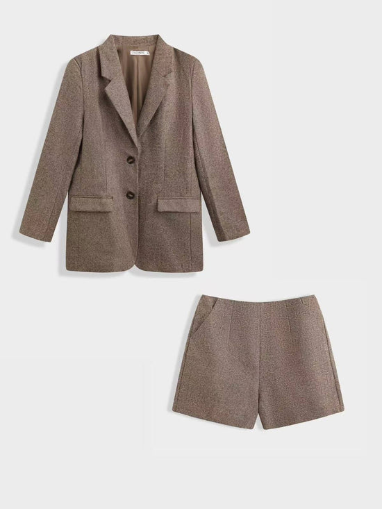 COMPLETO BLAZER E SHORT A SPINA DI PESCE