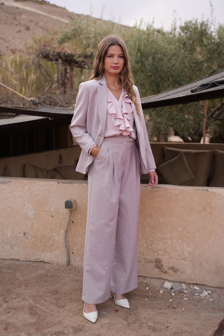CAMICIA ROSA CON JABOT